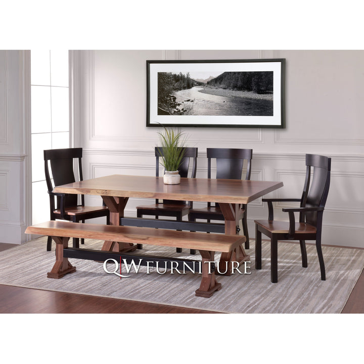 QW Amish Live Edge Bench