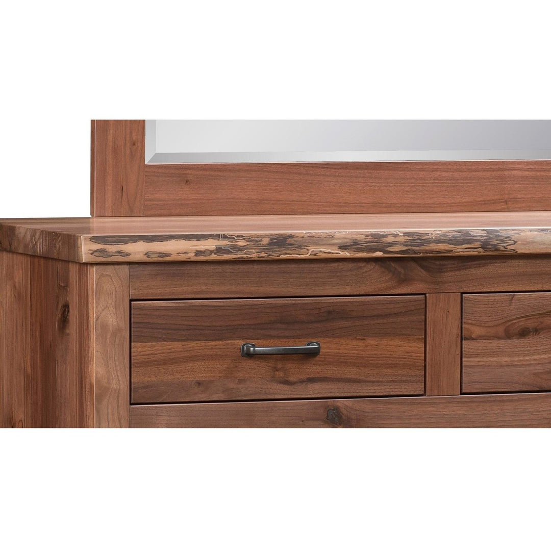 QW Amish Live Edge Dresser with Mirror Option