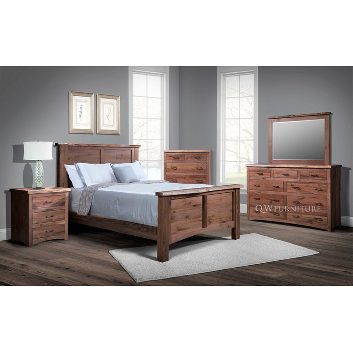 QW Amish Live Edge Dresser with Mirror Option