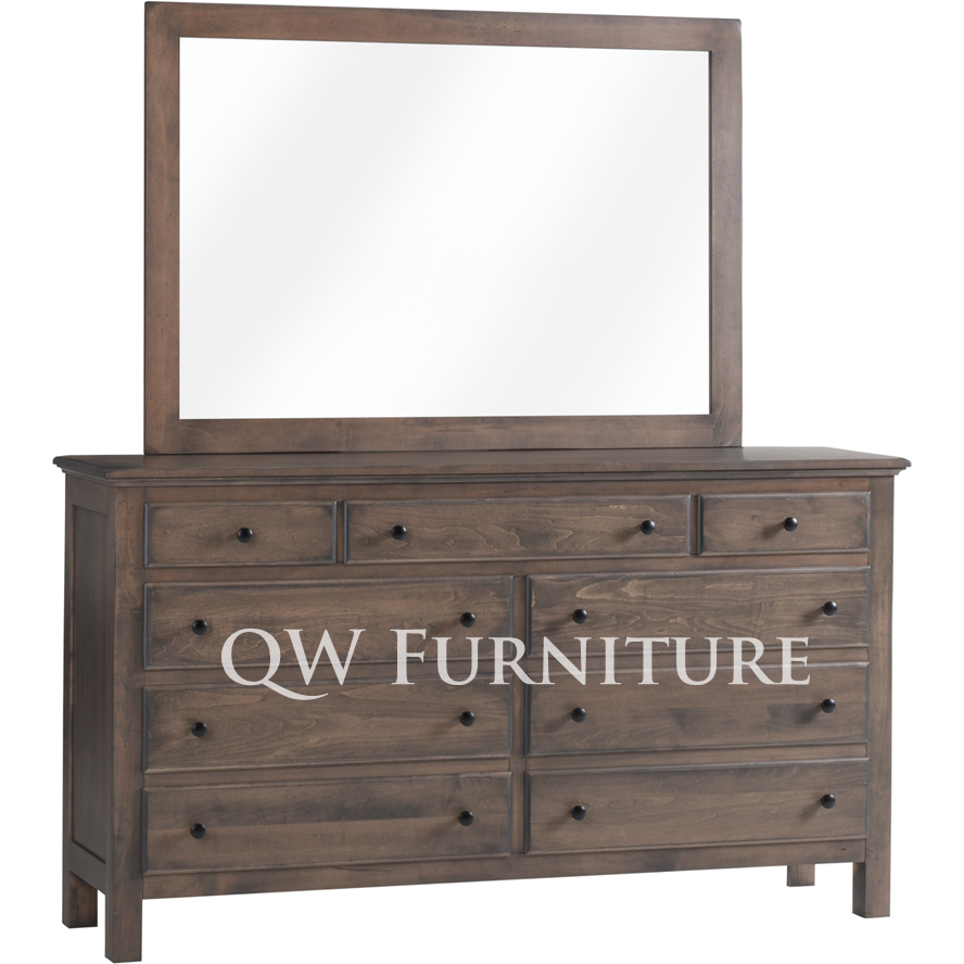 Lodge 9 Drawer Dresser with Optional Mirror Quality Woods Furniture Lodge 9 Drawer Dresser with Optional Mirror Quality Woods Furniture
