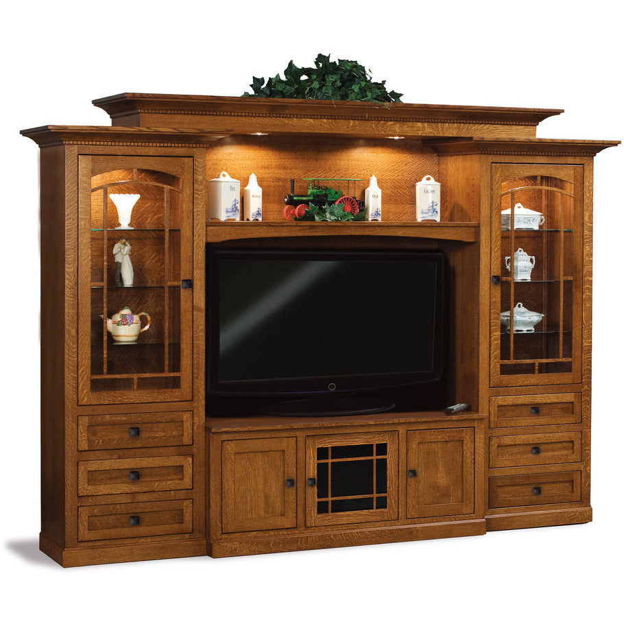 QW Amish Manhattan Mission 6pc Wall Unit