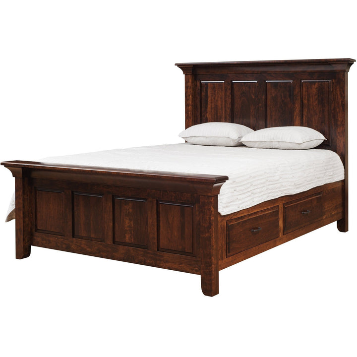 QW Amish Marcella Panel Storage Bed