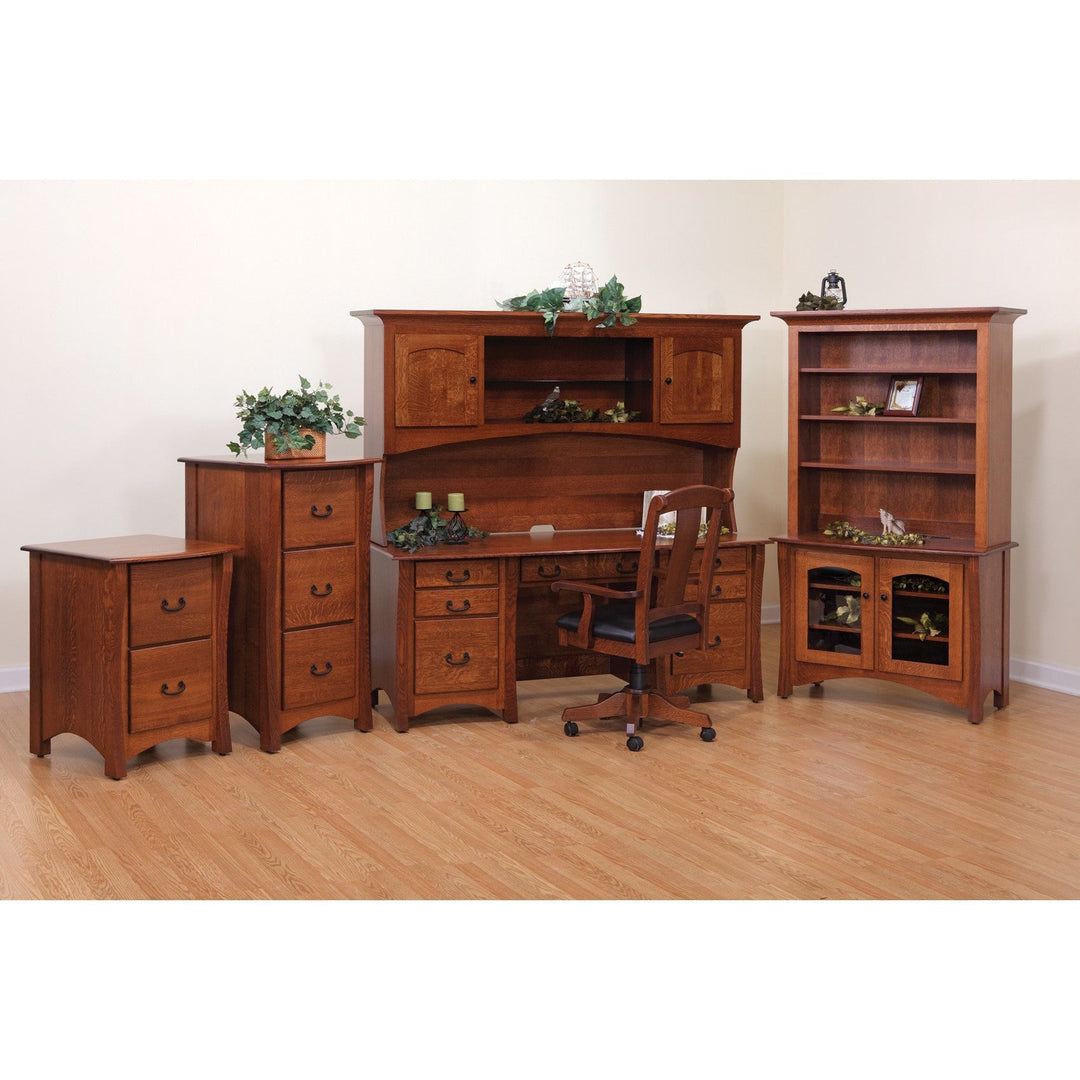 QW Amish Master Corner Desk with Optional Hutch