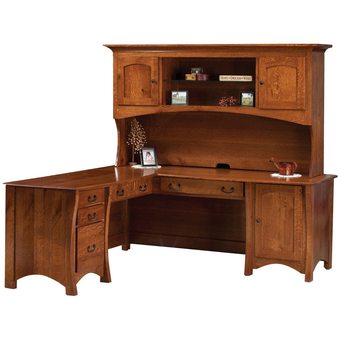 QW Amish Master Corner Desk with Optional Hutch