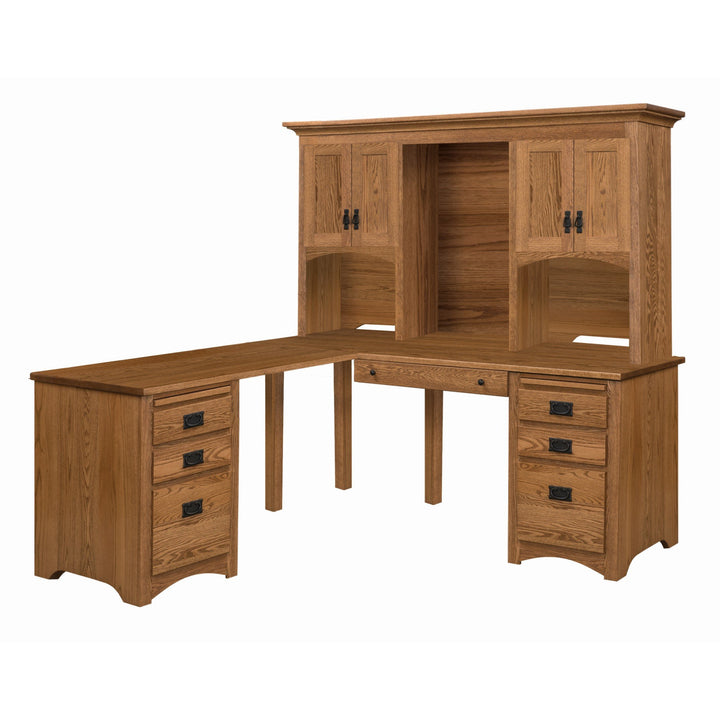 QW Amish Mission Loft Corner Desk w/ Optional Hutch