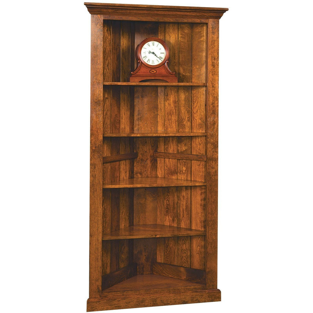 QW Amish Mission Open Corner Bookcase
