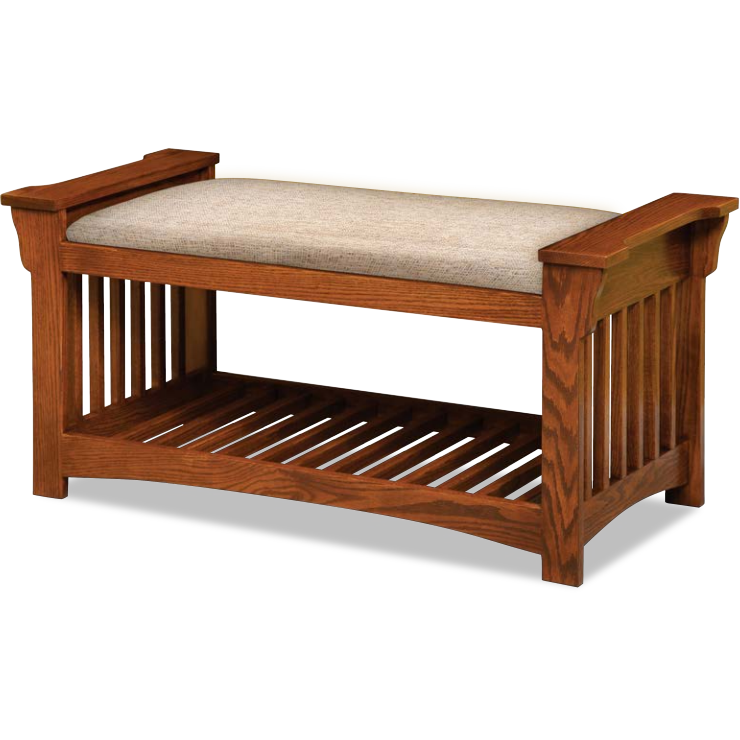 QW Amish Mission Slat Bench – Quality Woods Furniture