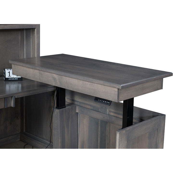 QW Amish Modern L-Shape w/ Adjustable Return & Optional Hutch