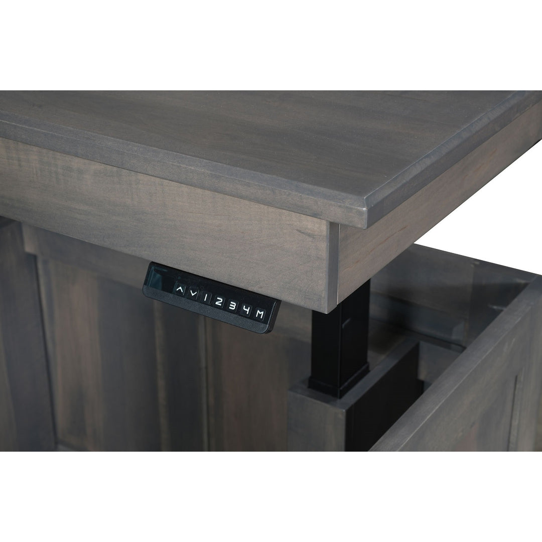 QW Amish Modern L-Shape w/ Adjustable Return & Optional Hutch
