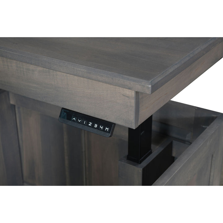 QW Amish Modern L-Shape w/ Adjustable Return & Optional Hutch