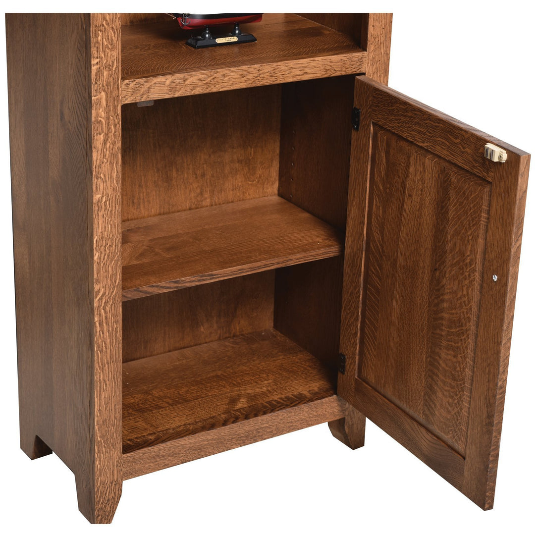 QW Amish Modern Mission Bookcase with Door 24"x72"