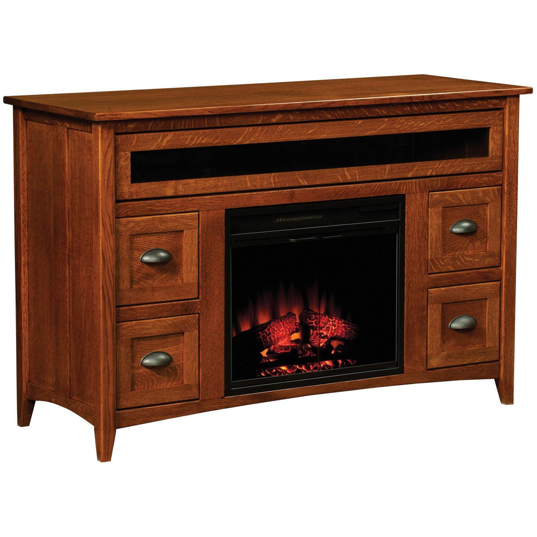 QW Amish Monroe Fireplace Entertainment Center CPOR-MONFP-23-MDC