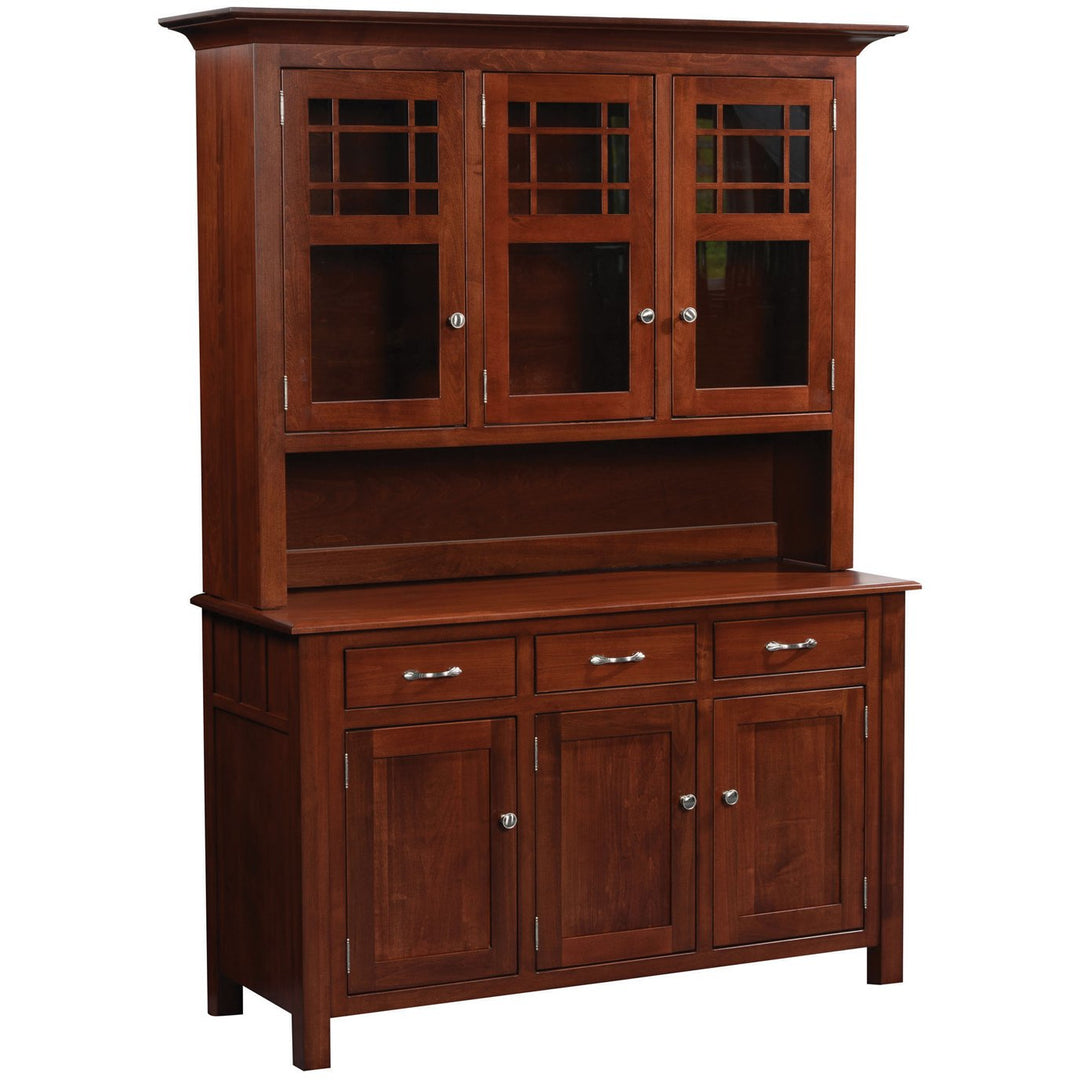 QW Amish New England 3 Door Hutch & Buffet