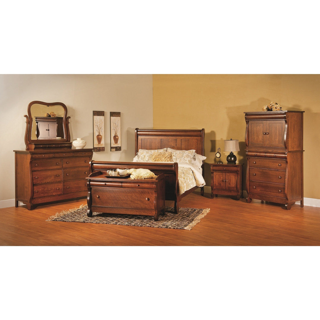 QW Amish Old Classic Sleigh Blanket Chest