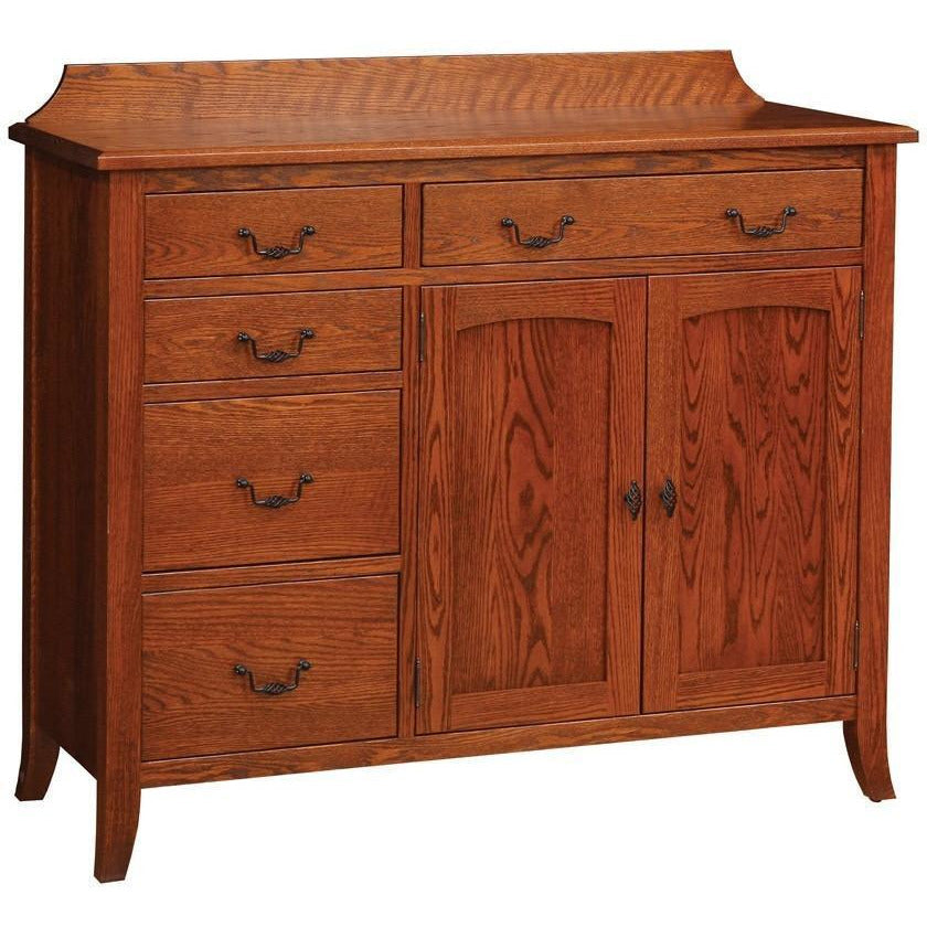 QW Amish Old World Collection 52" High Storage Server QXIP-OWH52