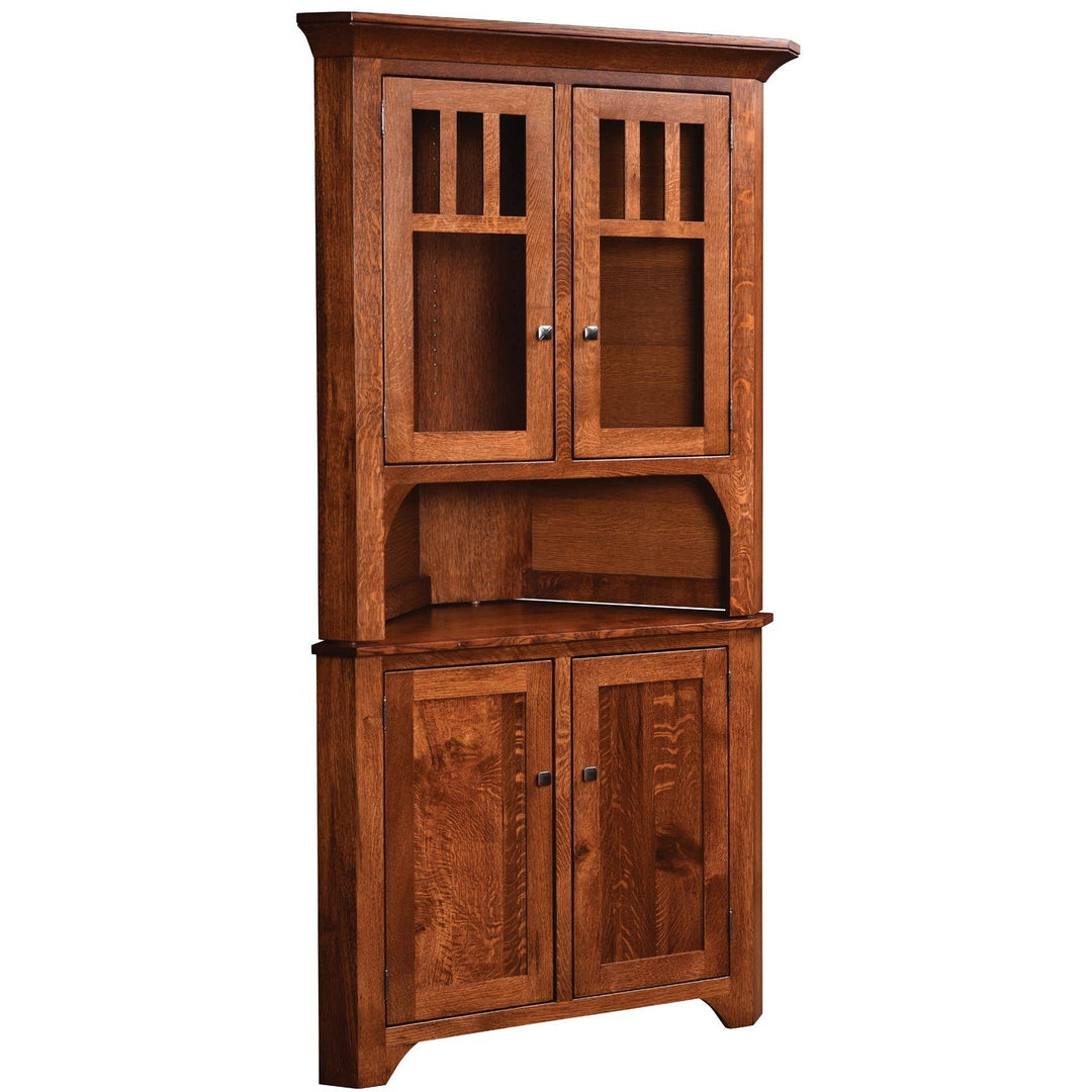 QW Amish Old World Mission Corner Hutch