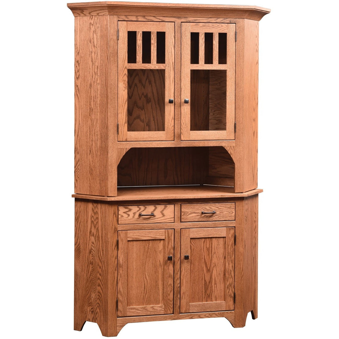 QW Amish Old World Mission Large Corner Hutch