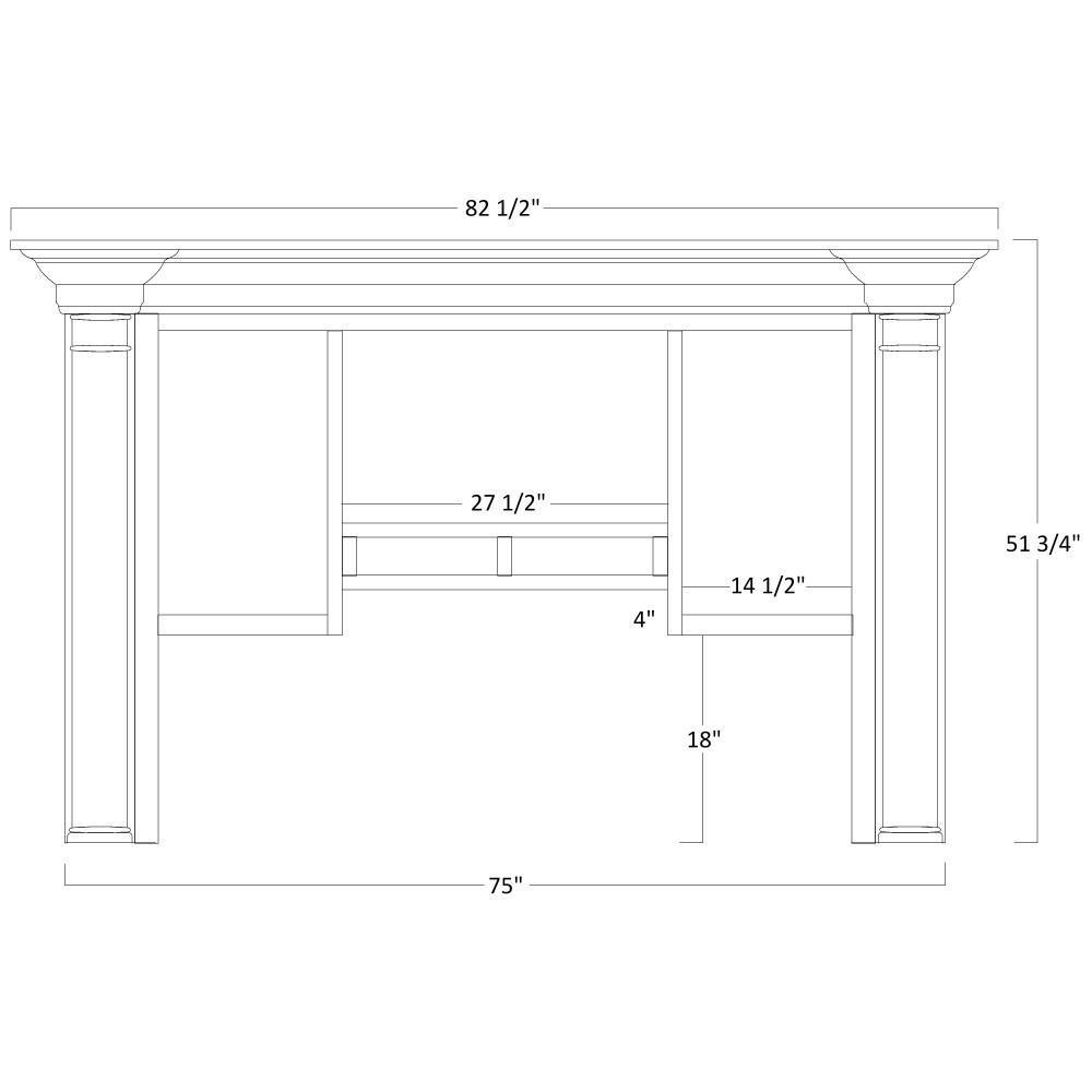 QW Amish Paris Office Corner Desk & Hutch