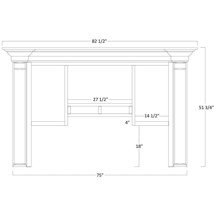 QW Amish Paris Office Corner Desk & Hutch