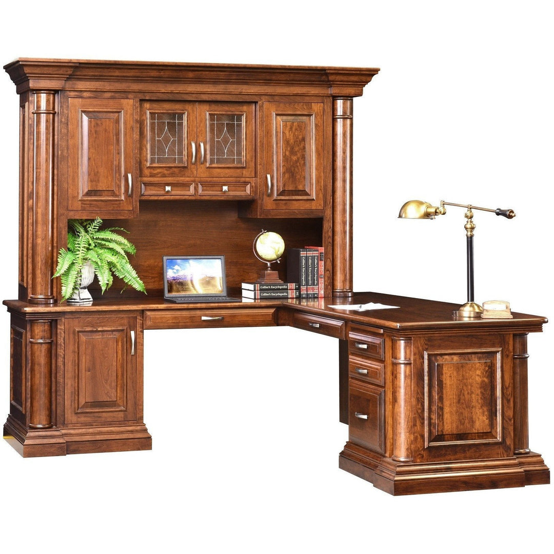 QW Amish Paris Office Corner Desk & Hutch DWIC-PAR15021512RP8