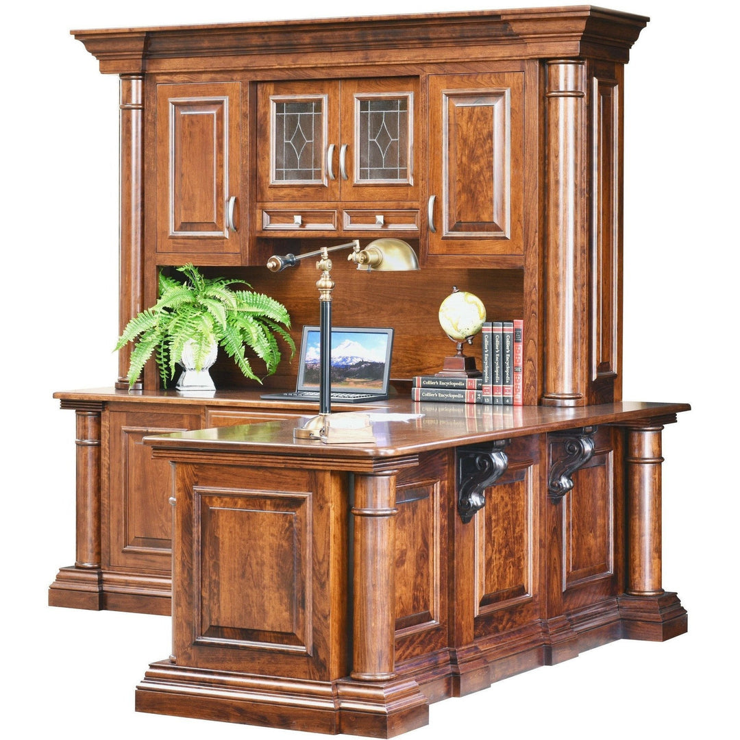 QW Amish Paris Office Corner Desk & Hutch DWIC-PAR15021512RP8