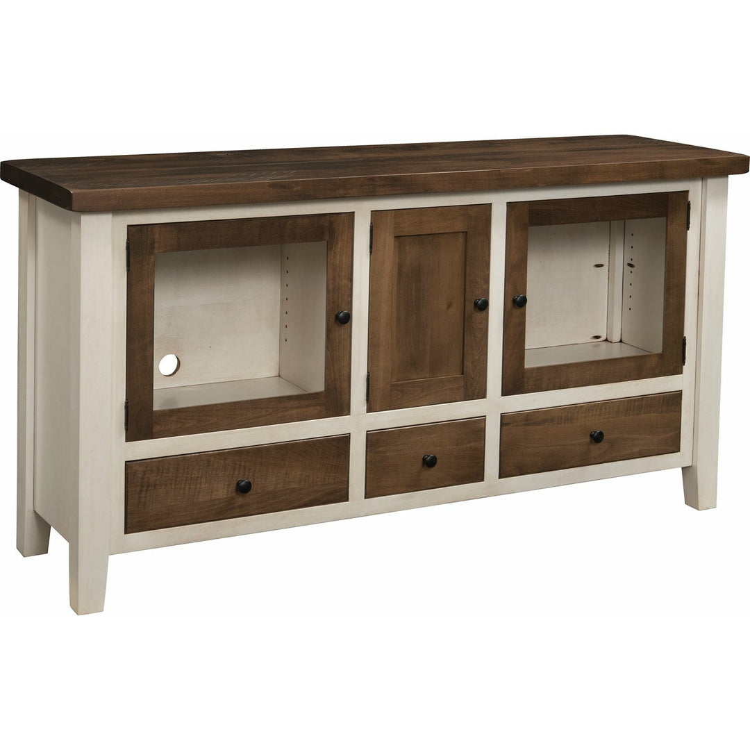 QW Amish Plank Contemporary 66" TV Stand