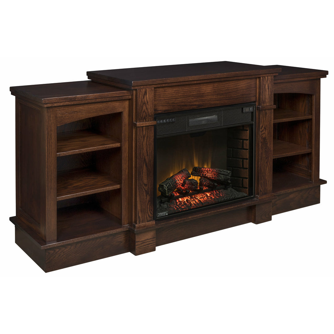 QW Amish Preston Fireplace Media Console