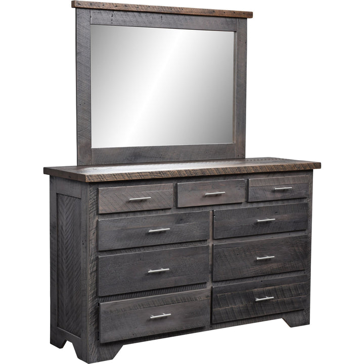 QW Amish Reclaimed Barnwood London Fog Dresser BPXW-LF9DD-LFM-2-TONE