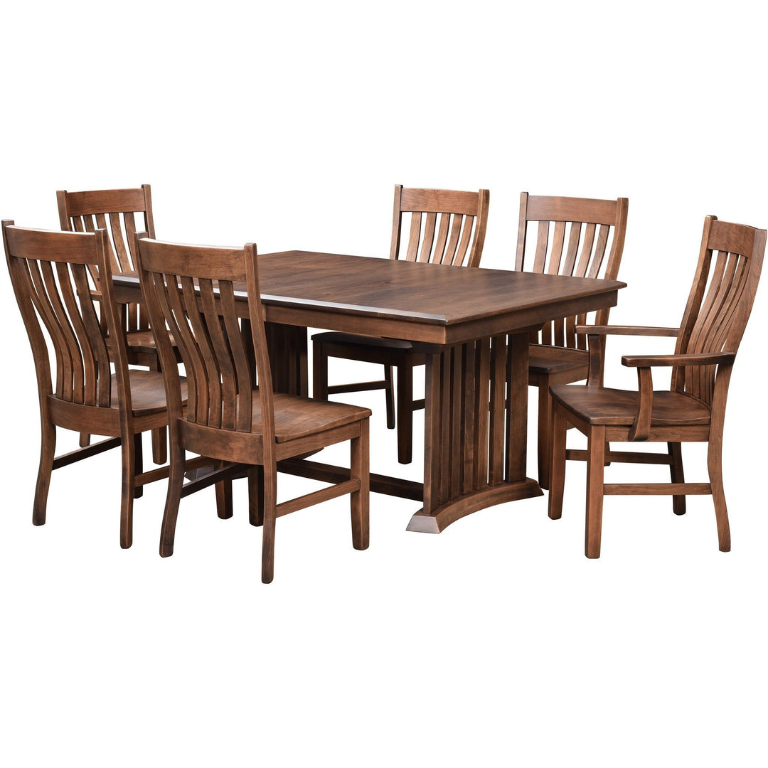 QW Amish Rockfort 7pc Dining Set CAHY-MASONMISSION,WIPG-ROCKFORT