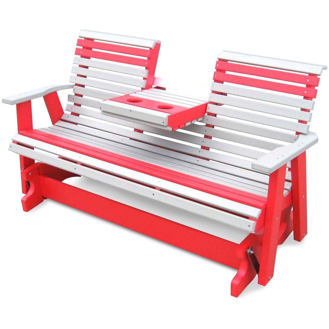 QW Amish Rollback Glider with Folding Tray