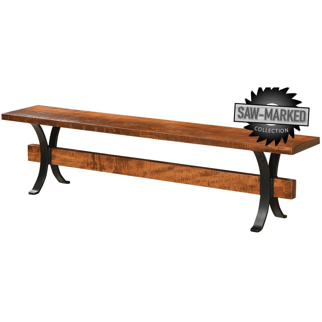 QW Amish Saw-Marked Jericho Bench