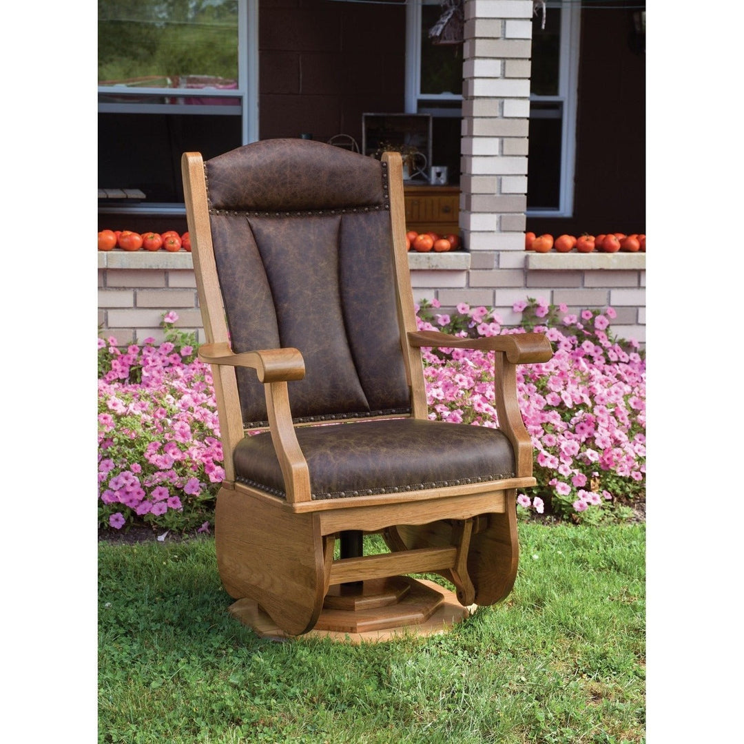 QW Amish Swivel Glider with platform base BUPE-SPG47