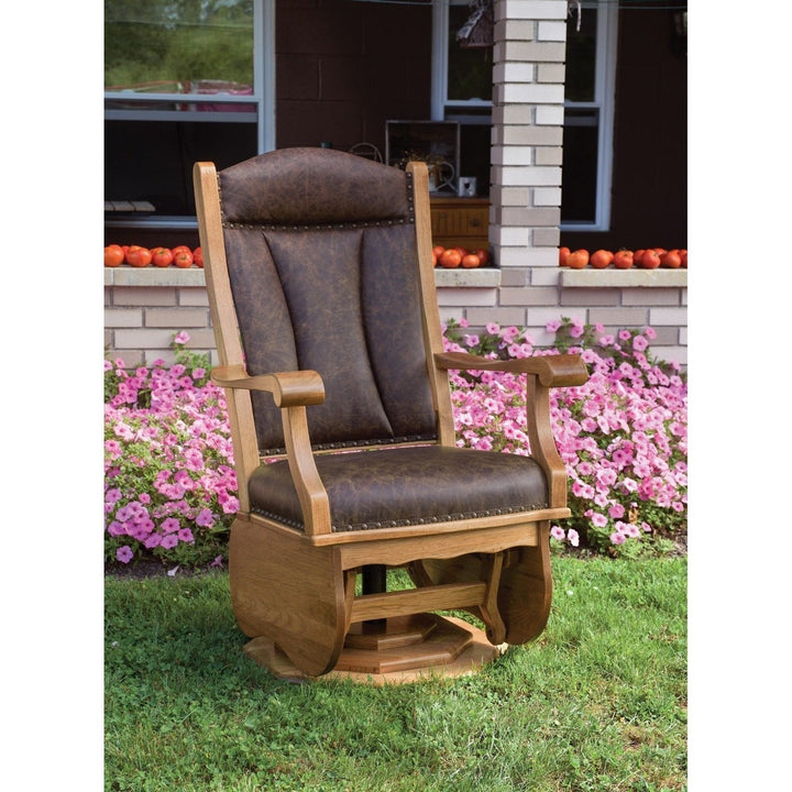 QW Amish Swivel Glider with platform base BUPE-SPG47