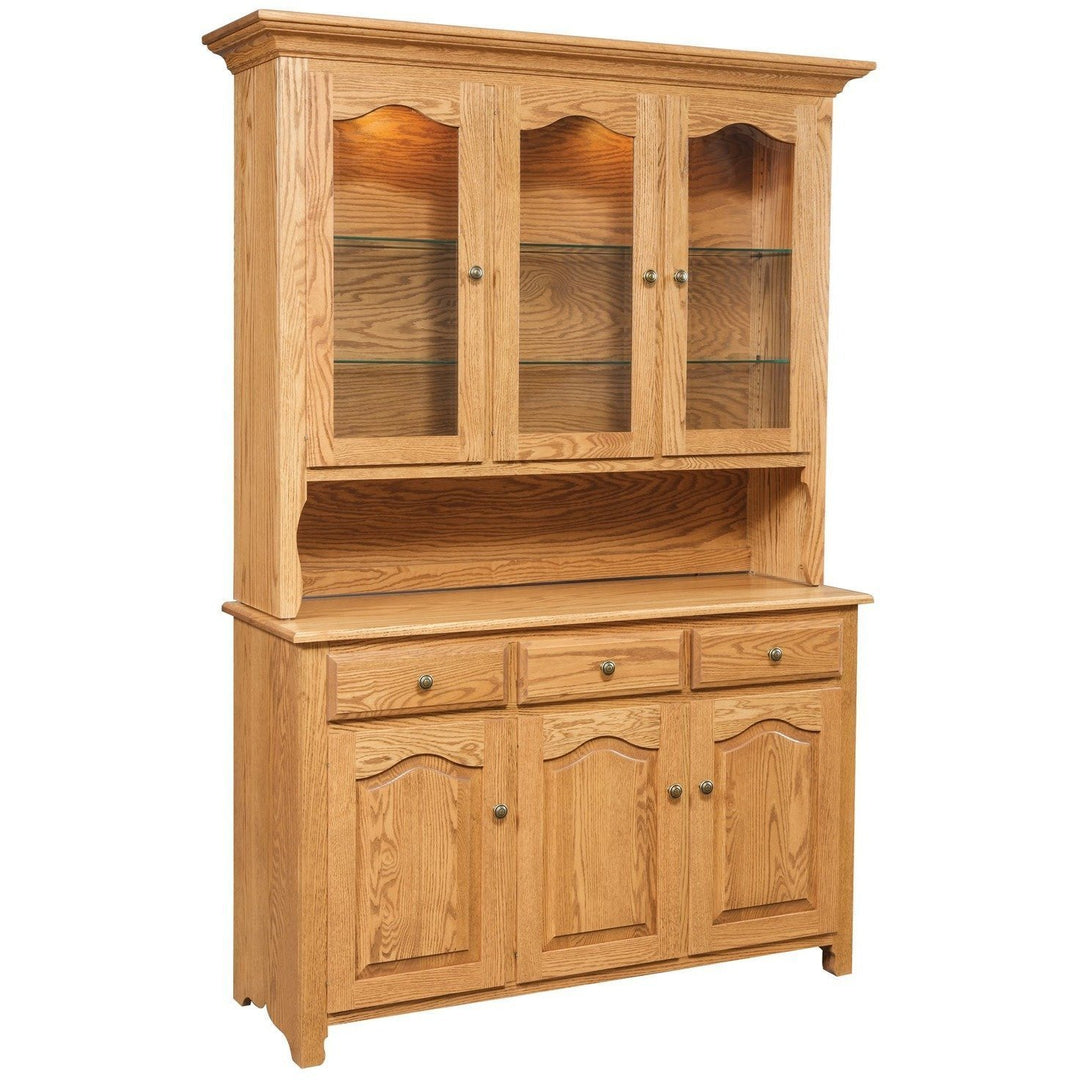 QW Amish Traditional 3 Door Hutch & Buffet HIEK-TRH3