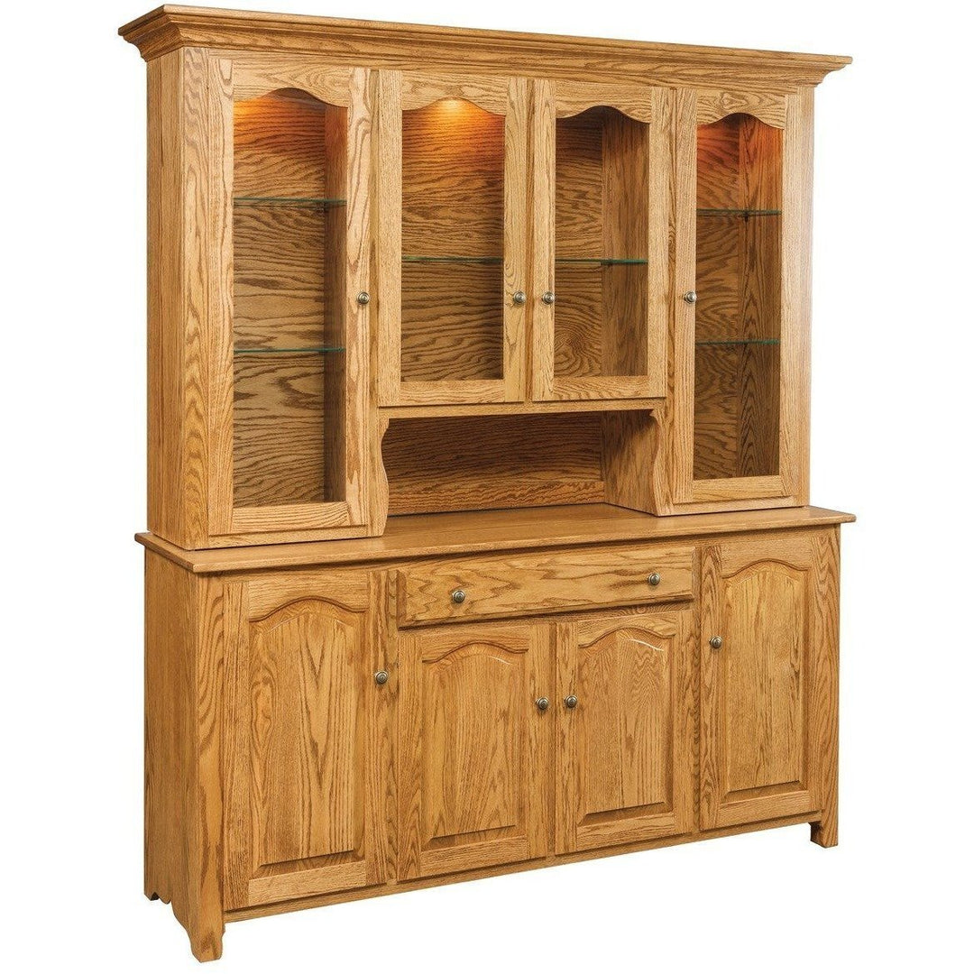 QW Amish Traditional 4 Door Hutch & Buffet HIEK-TRH4