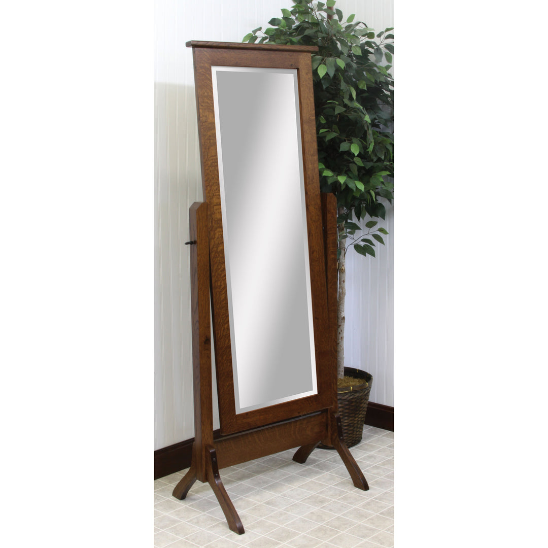 QW Amish Traditional Shaker Cheval Mirror