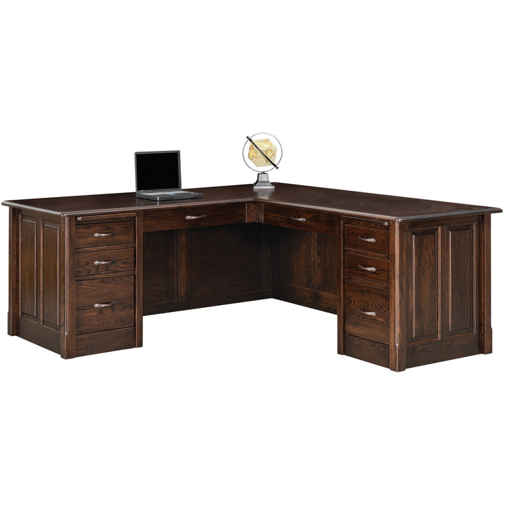 QW Amish Victorian L-Shape Desk w/ Optional Hutch