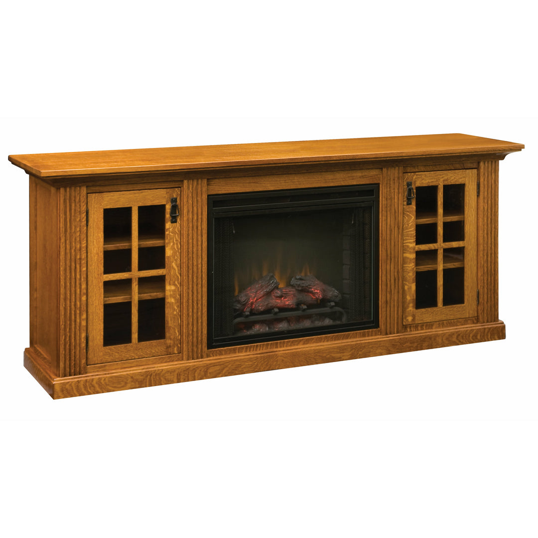 QW Amish Weston Fireplace Media Console