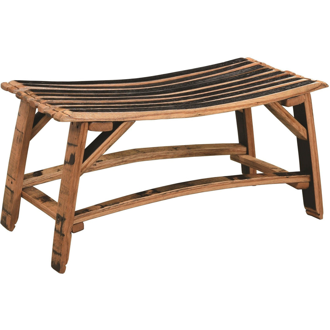 QW Amish Whiskey Barrel Bench MPSE-134