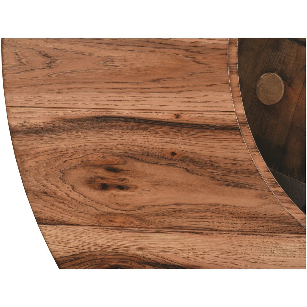 QW Amish Whiskey Barrel Table Set - Burnt Hickory MPSE-154BT,MPSE-112