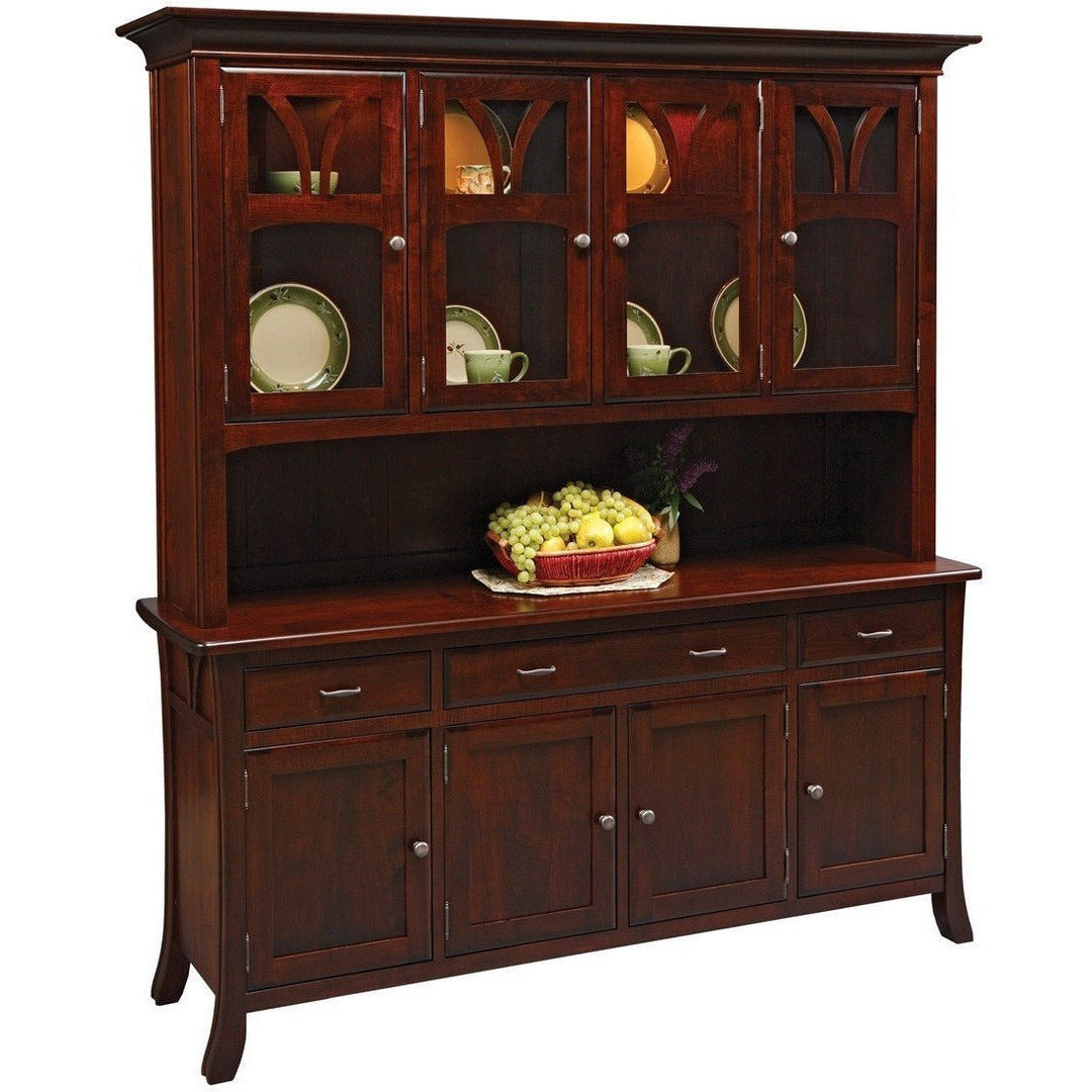 QW Amish Williamson Hartford Collection 4 Door Hutch QXIP-WH76SD