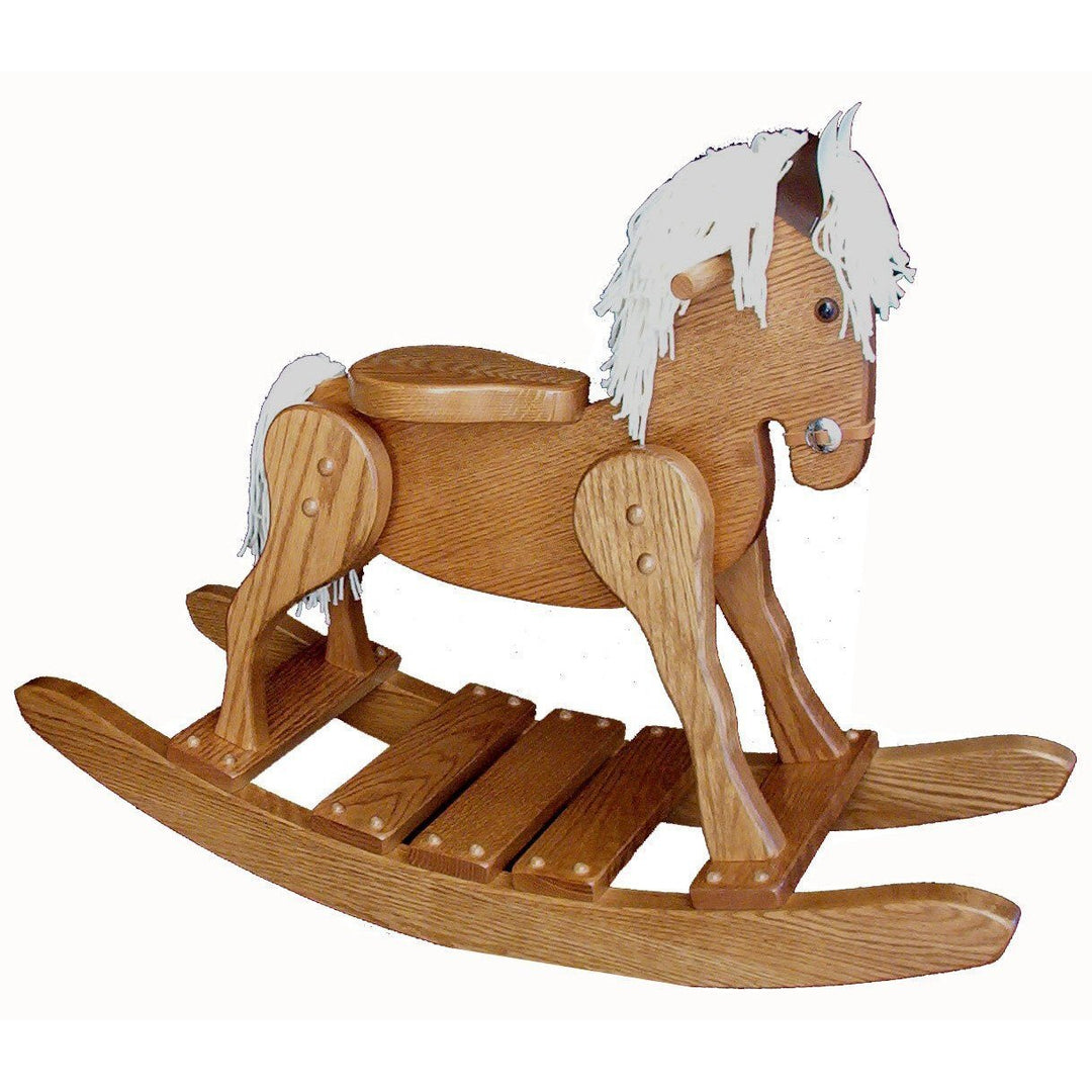 QW Amish Wooden Rocking Horse SELP-R150315