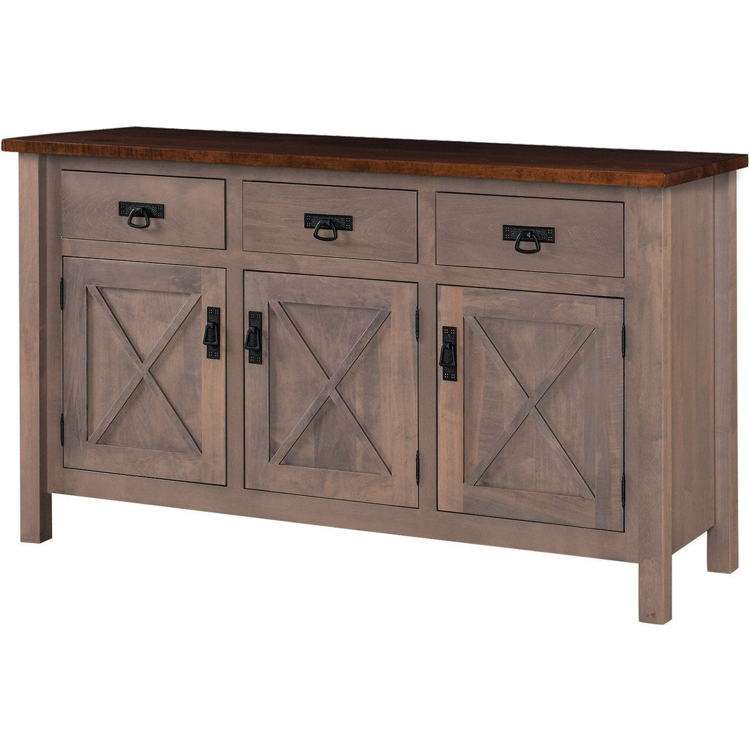 QW Amish 'X' 3 Door Buffet