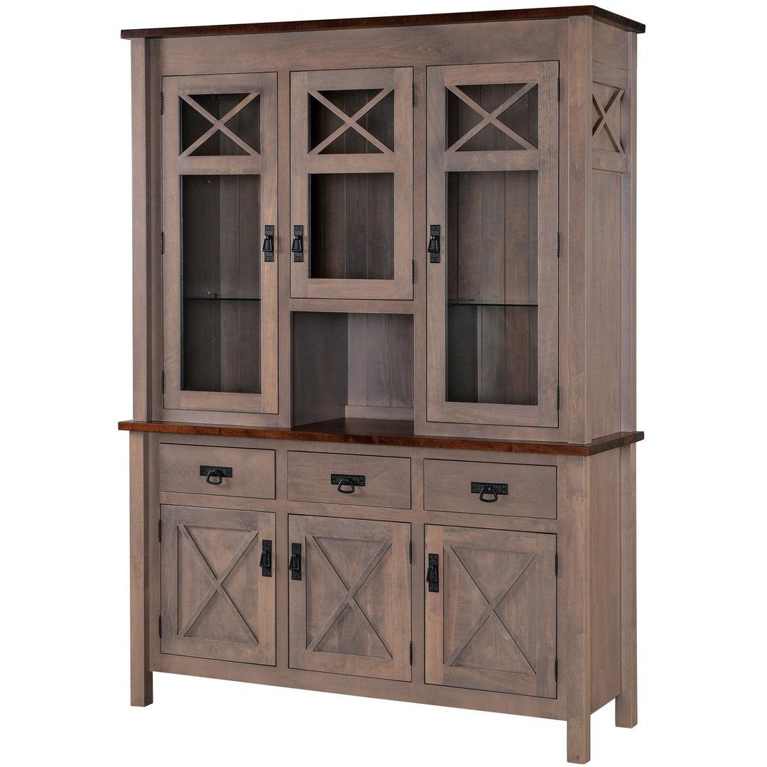 QW Amish 'X' 3 Door Hutch