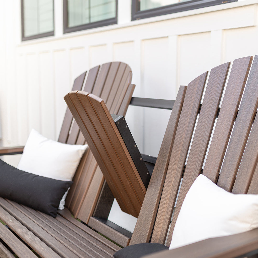 Comfo Back Adirondack Three Seat Glider with Console