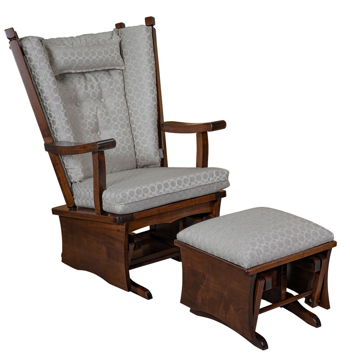 QW Amish Ashland Panel Glider & Optional Ottoman