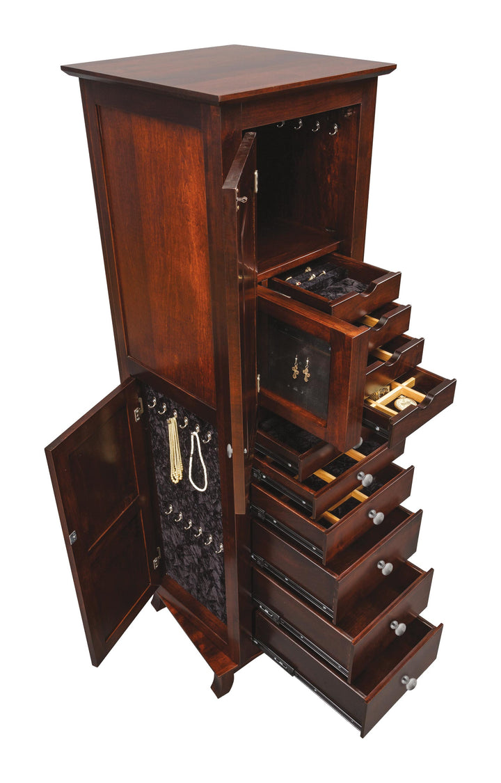 QW Amish Revolving Jewelry Armoire