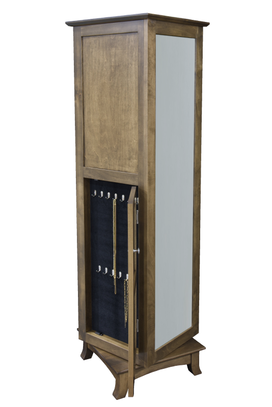 QW Amish Revolving Jewelry Armoire