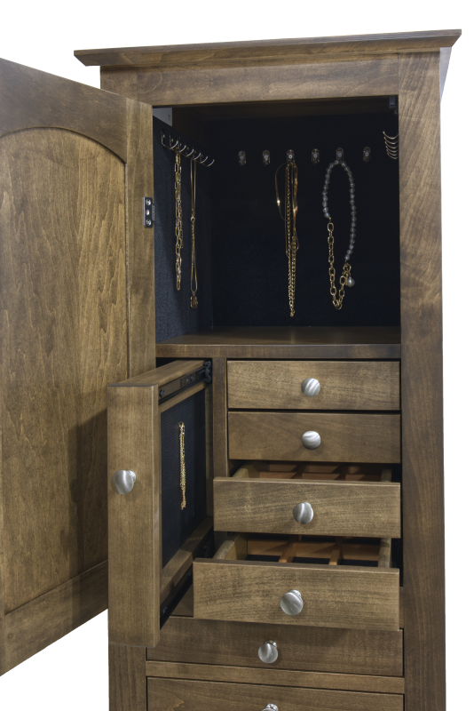 QW Amish Revolving Jewelry Armoire