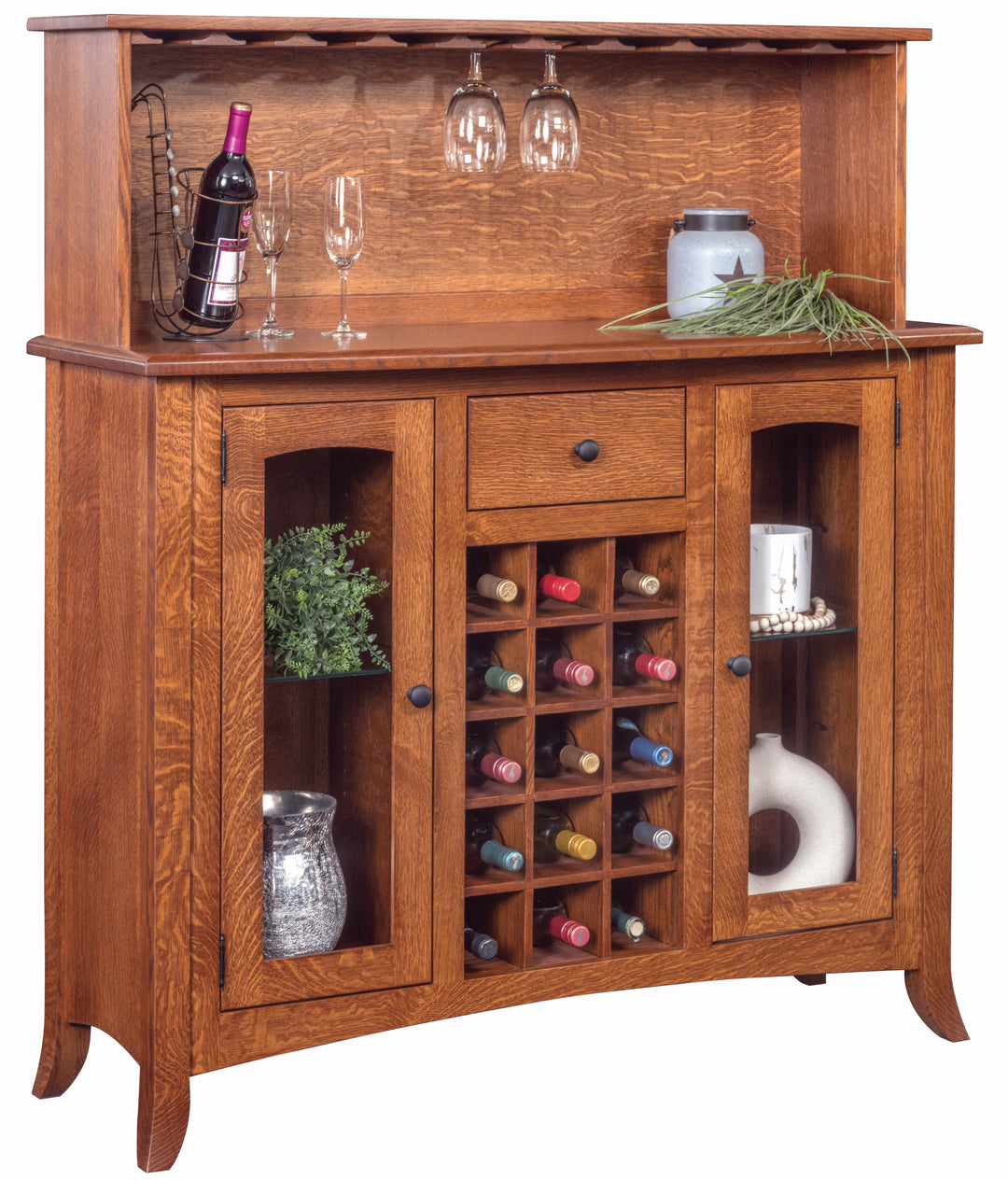 QW Amish Belamar Wine Cabinet w/ Top